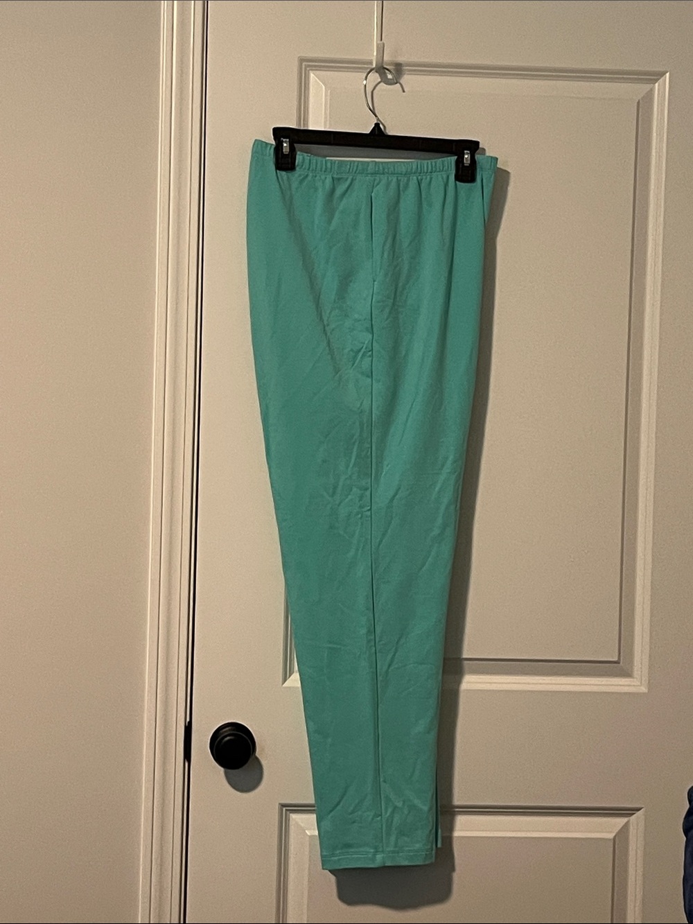 Elastic-Waist Teal Pants